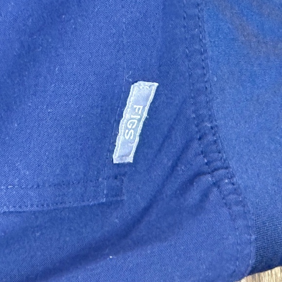 Figs Women's High Waisted Livingston Scrub Pants Navy Size M, Drawstring - Picture 3 of 11